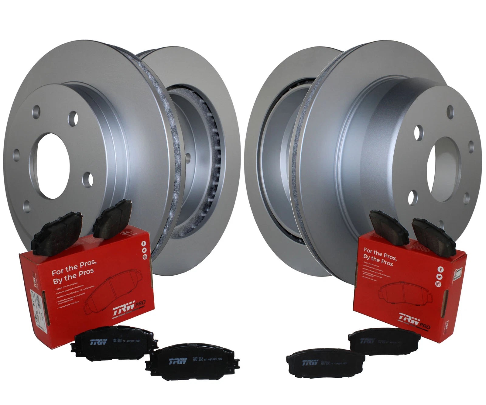 Front Rear Brake Kit Rotors & TRW Pro Ceramic Pads for Silverado Sierra 1500 (2007–2013)