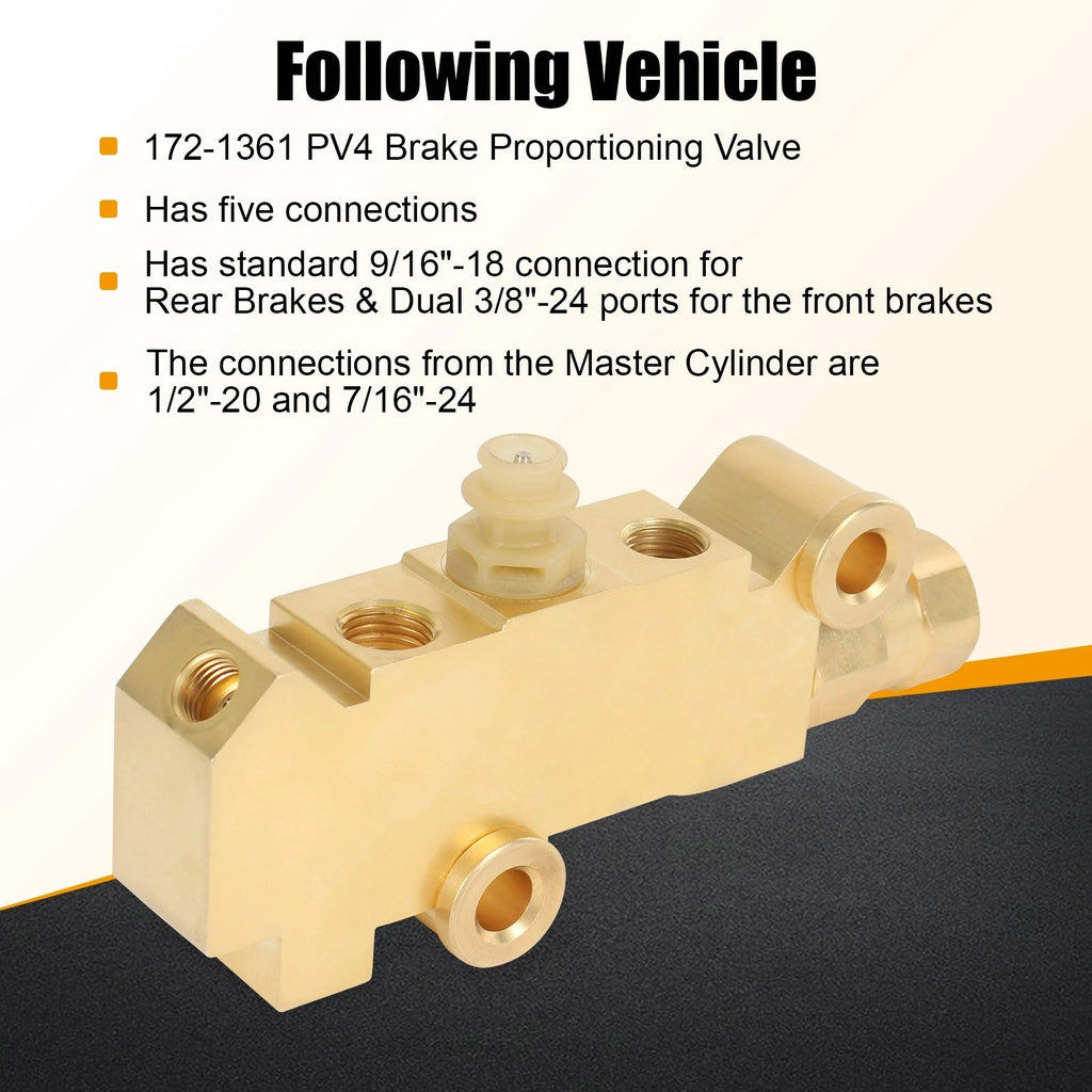 Brass Brake Proportioning Valve for Ford Che (Year Range Not Specified)