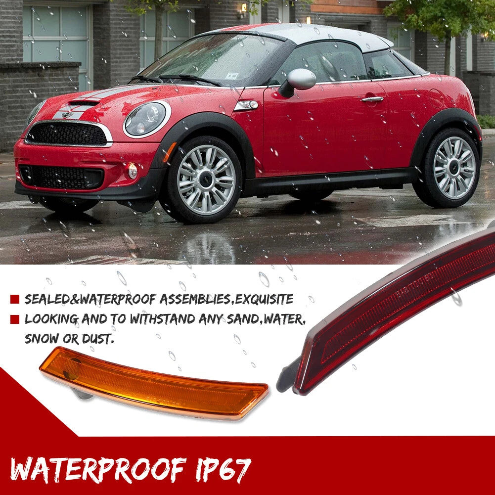 Set of 2 Front & Rear Side Marker Lens Lights for MINI Cooper (2007–2016)