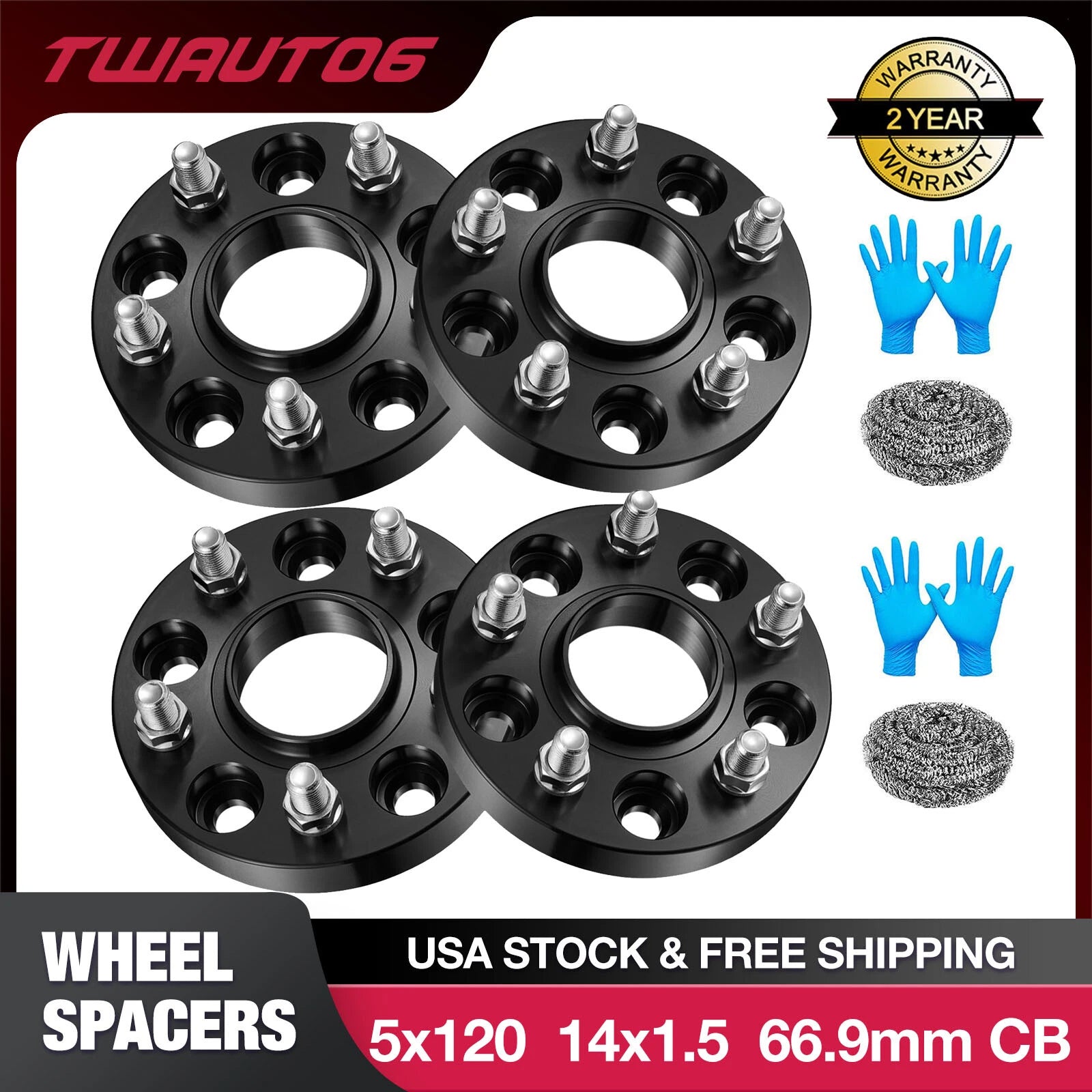 4PCS Hubcentric Wheel Spacers 1" for Chevy Camaro Impala SS (2010–2025)