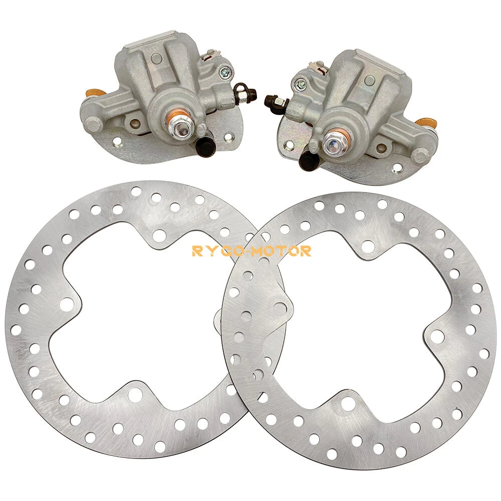 Rear Brake Calipers w/Pads & Rotors for Yamaha Grizzly 700 (2007–2020)