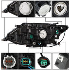 Projector Halogen Headlights for Nissan Rogue (2017–2019) Chrome