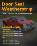 2X Door Weatherstrip Seal for Chevy Silverado GMC Sierra 1500 (2007–2014) 22766400