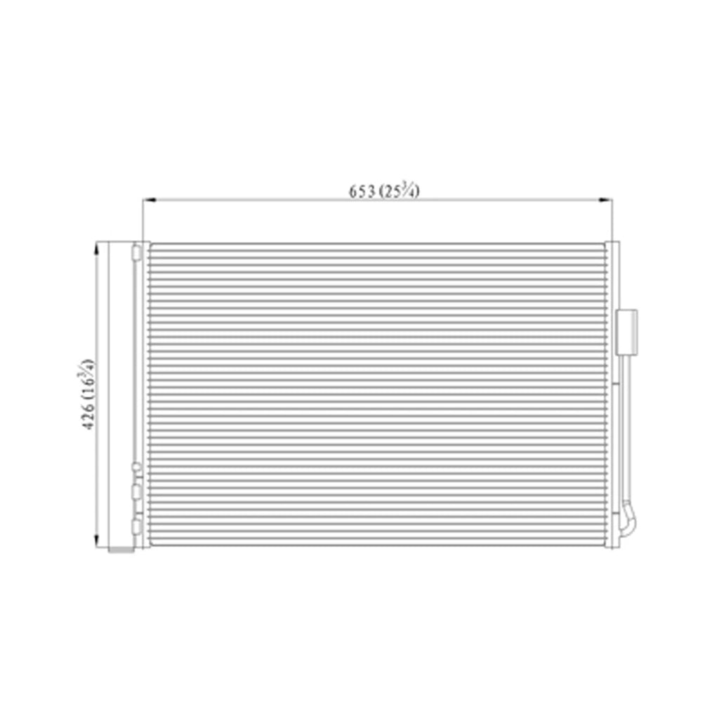 Replacement Condenser w/Receiver Drier For 2011-2015 Chevrolet Volt