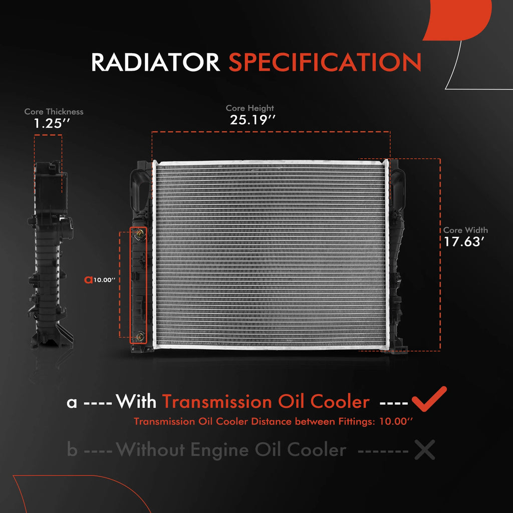 Radiator with Trans Oil Cooler for Mercedes-Benz CLS500 (2006)