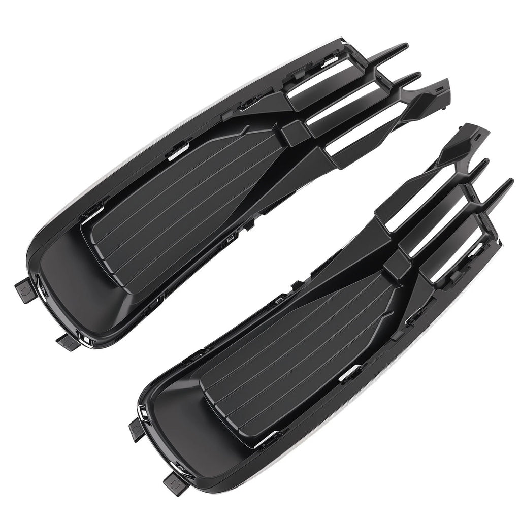 2X Front Bumper Fog Light Grille for Audi A6 C7 (2014-2018)
