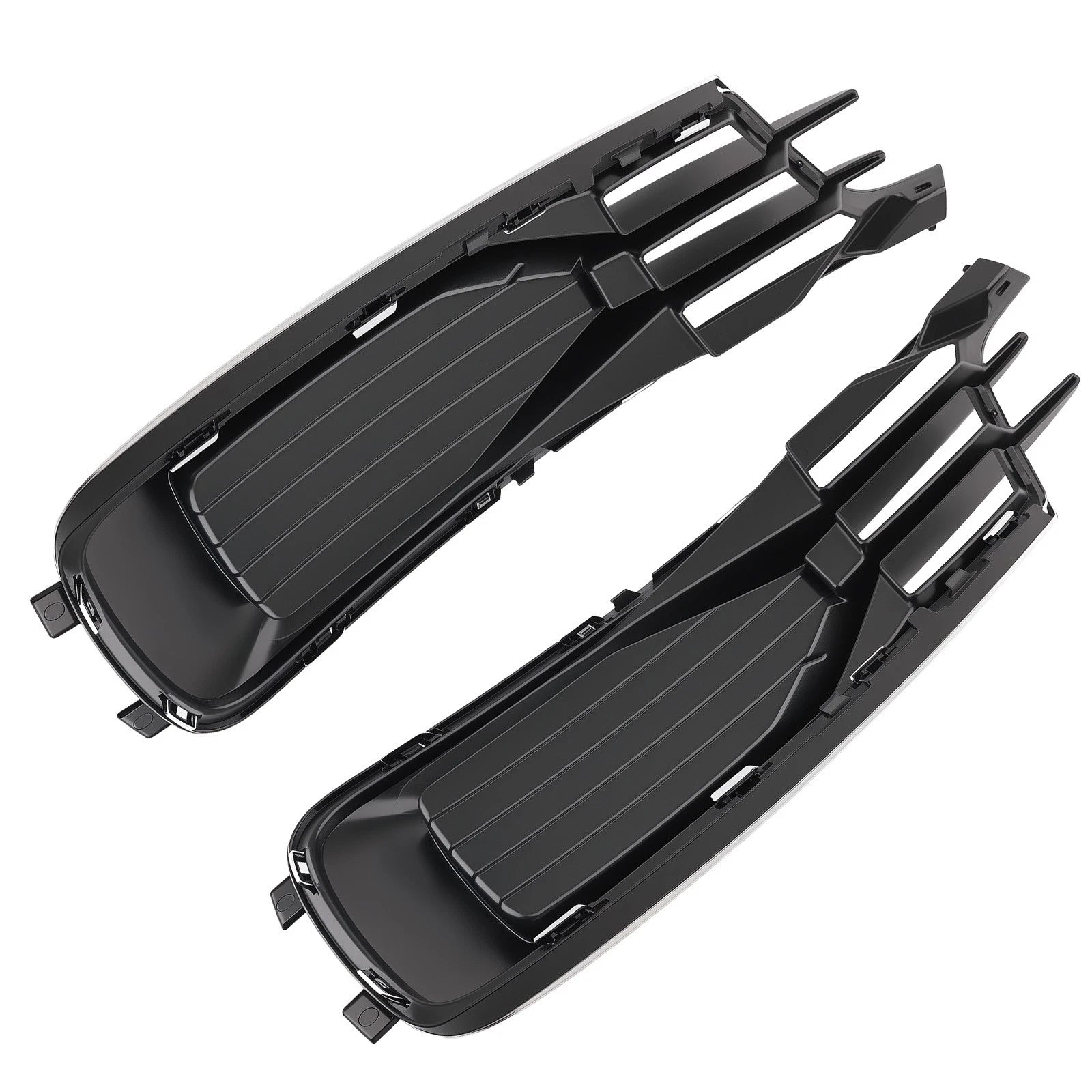 2X Front Bumper Fog Light Grille for Audi A6 C7 (2014-2018)