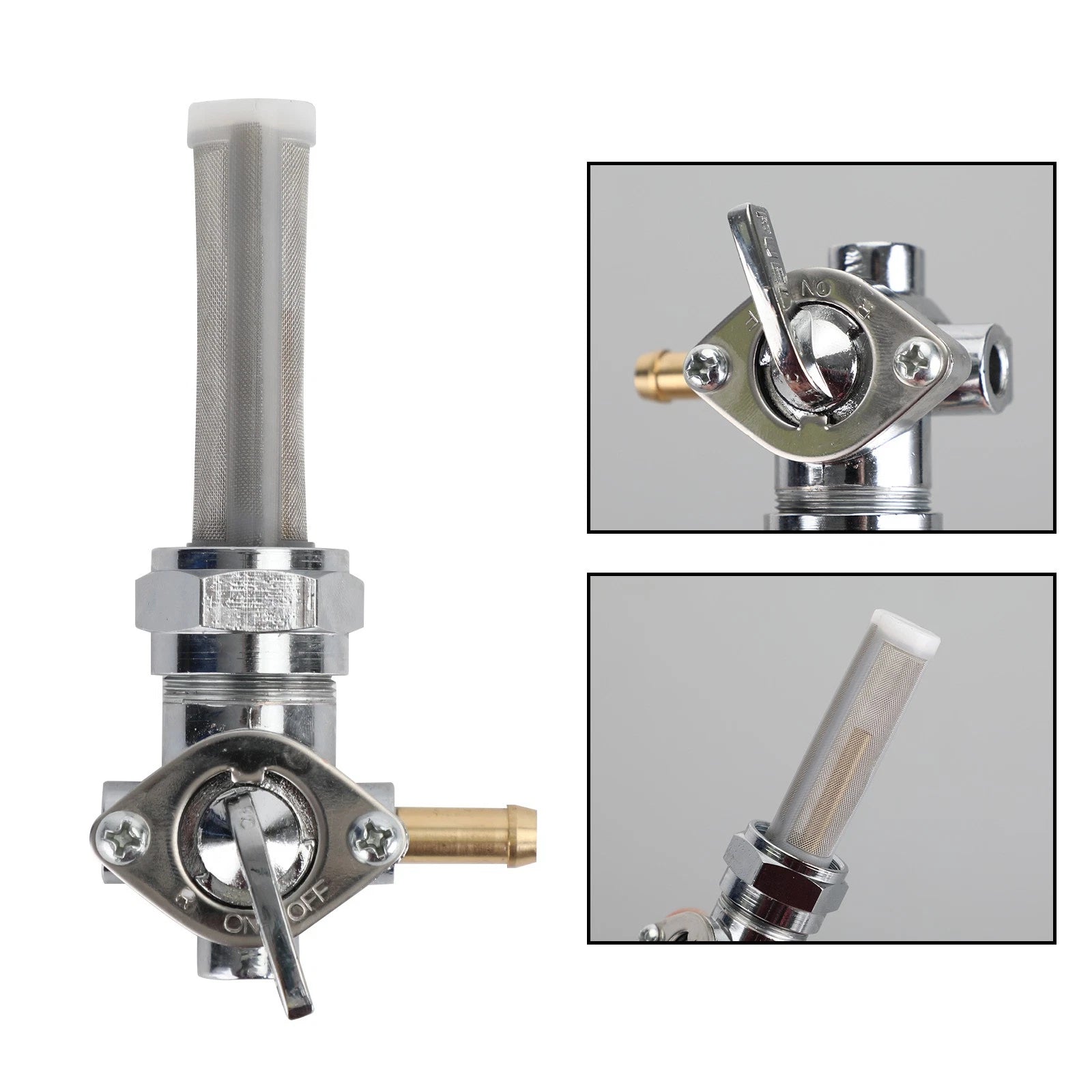 Petcock Fuel Valve Right Spigot 22mm for Harley Softail Electra Glide Road King (–)