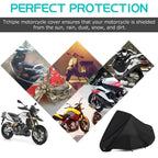 Motorcycle Cover XL for Universal Fit (97×41×49 in) Waterproof UV Protector