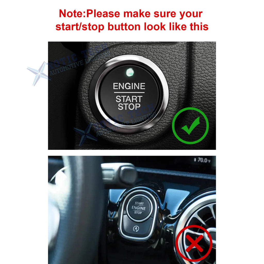 Ignition Push Start Button Decor Cover for Ford F-150 Raptor (2017-2020)