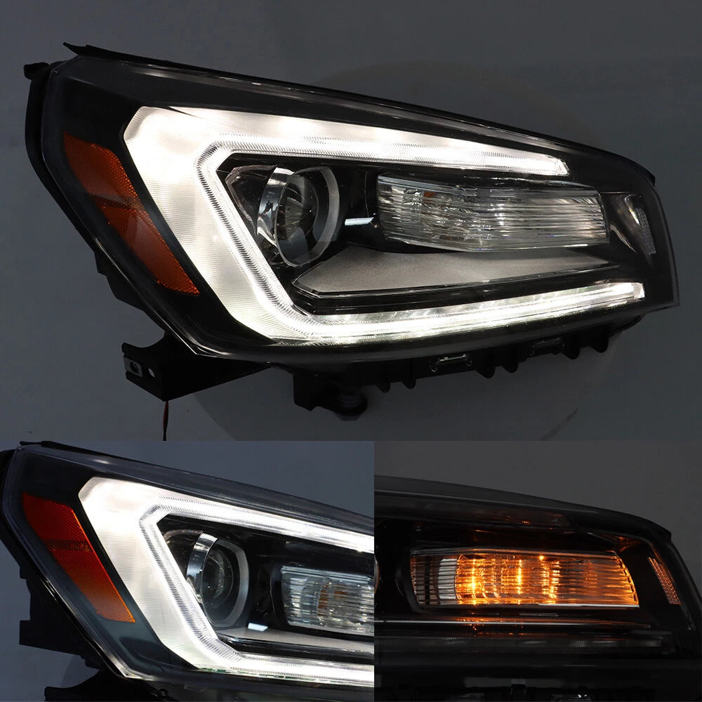Set of 2 Projector Headlights for GMC Acadia (2013–2016) Halogen w/LED