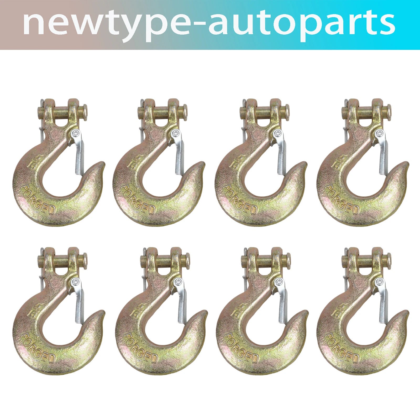 8Pcs Clevis Slip Hook 5/16" for G70 (Heavy Duty, Safety Latch)