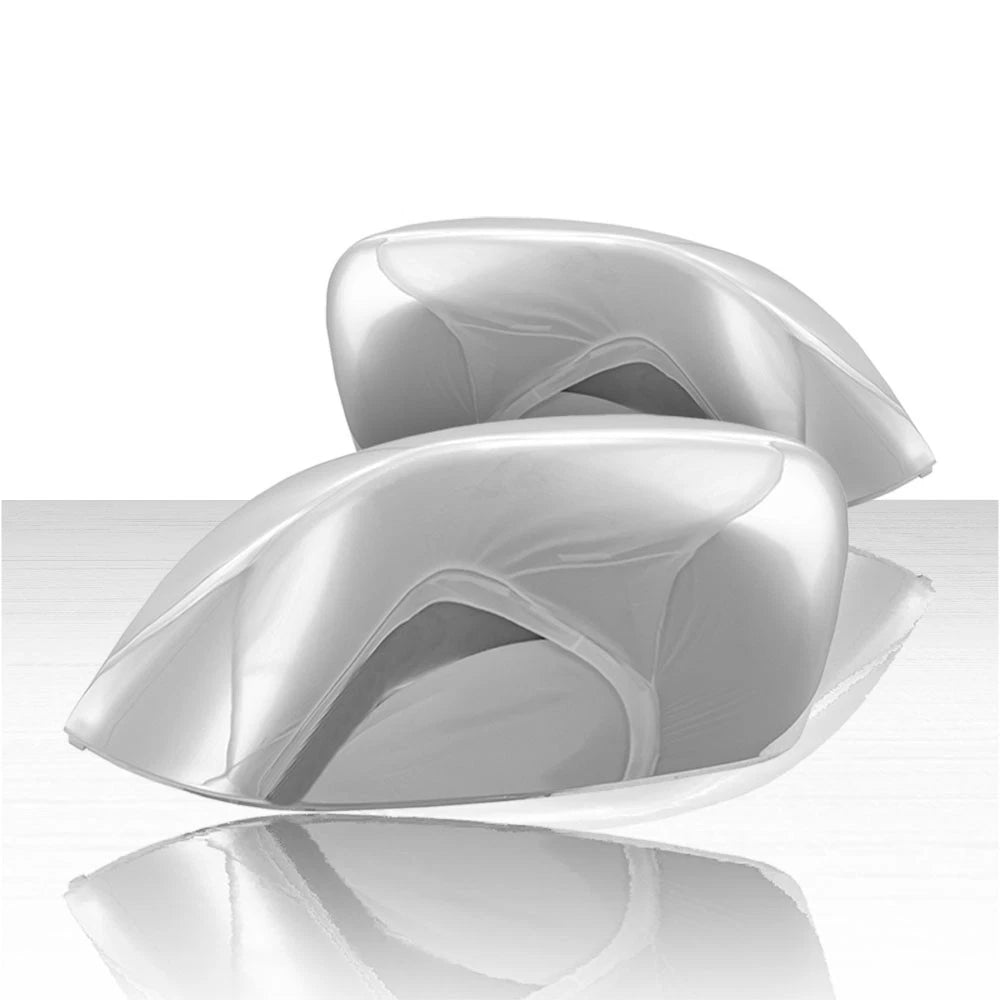 Set of 2 Top Half Replacement Mirror Covers for 2014-2019 Jeep Cherokee - Chrome