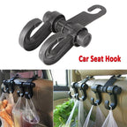 Dual Hook Headrest Hanger for Universal Car Seat (Fits Most Vehicles)