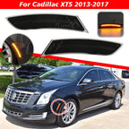 2X Smoke Amber LED Front Bumper Side Marker Lights for Cadillac XTS (2013–2017)