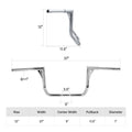 12" Rise Ape Hanger 1-1/4" Handlebar for Harley Touring (2014–2023)