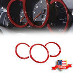 3PC Red Dashboard Surrounding Ring Cover Trim for Porsche Macan (2014–2023)