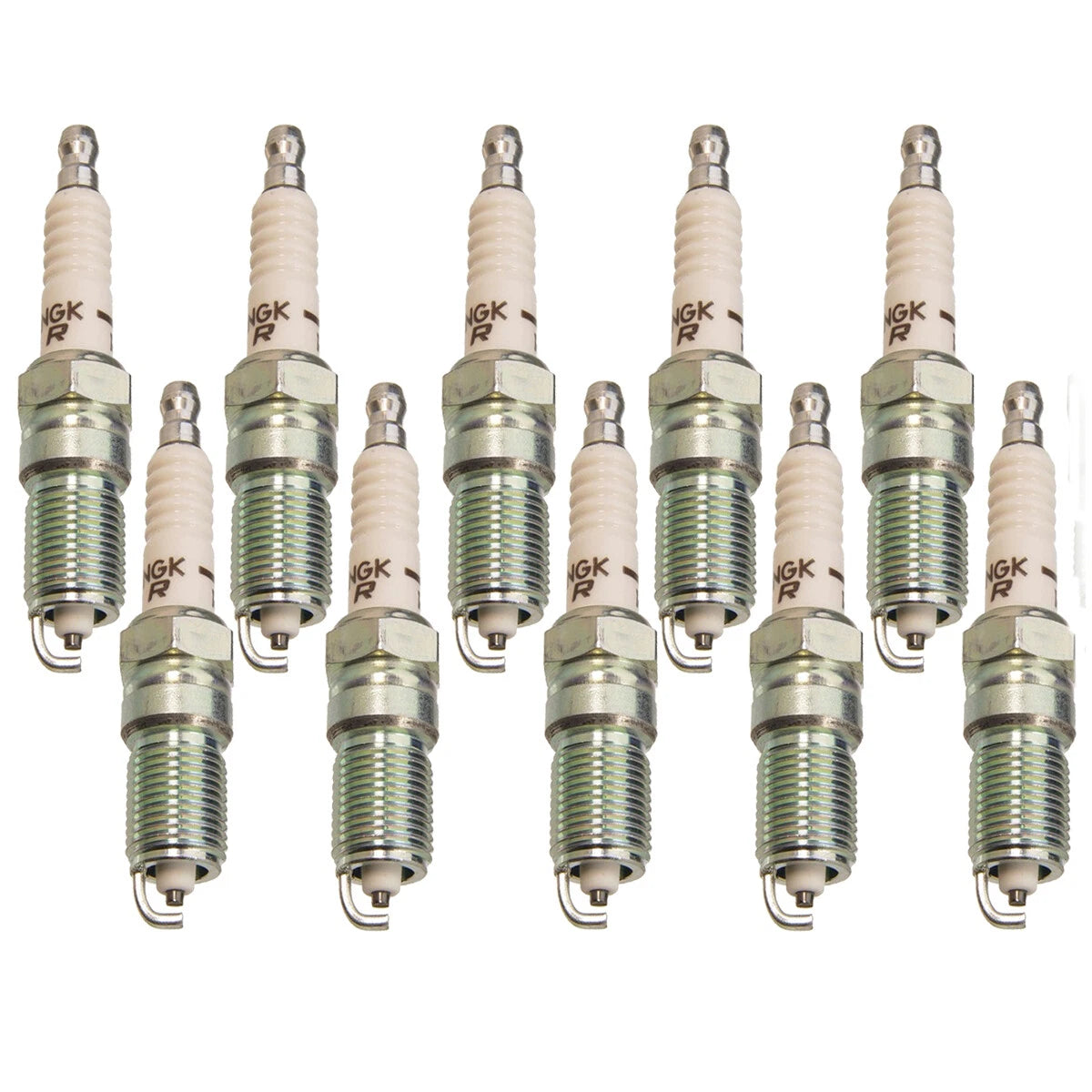 Set of 10 NGK V-Power Spark Plugs for Ford 6.8L V10 (2000–2008)