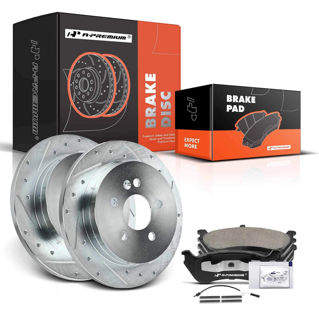 Drilled Brake Rotors & Pads Set for Mercedes-Benz ML320 (1998–2003)