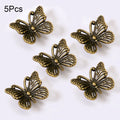 5X Vintage Butterfly Drawer Door Cabinet Knob Pull Handle Zinc Alloy