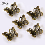 5X Vintage Butterfly Drawer Door Cabinet Knob Pull Handle Zinc Alloy
