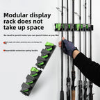 Fishing Pole Rack Wall Mount Adjustable for Garage Rods (Fits All Sizes)