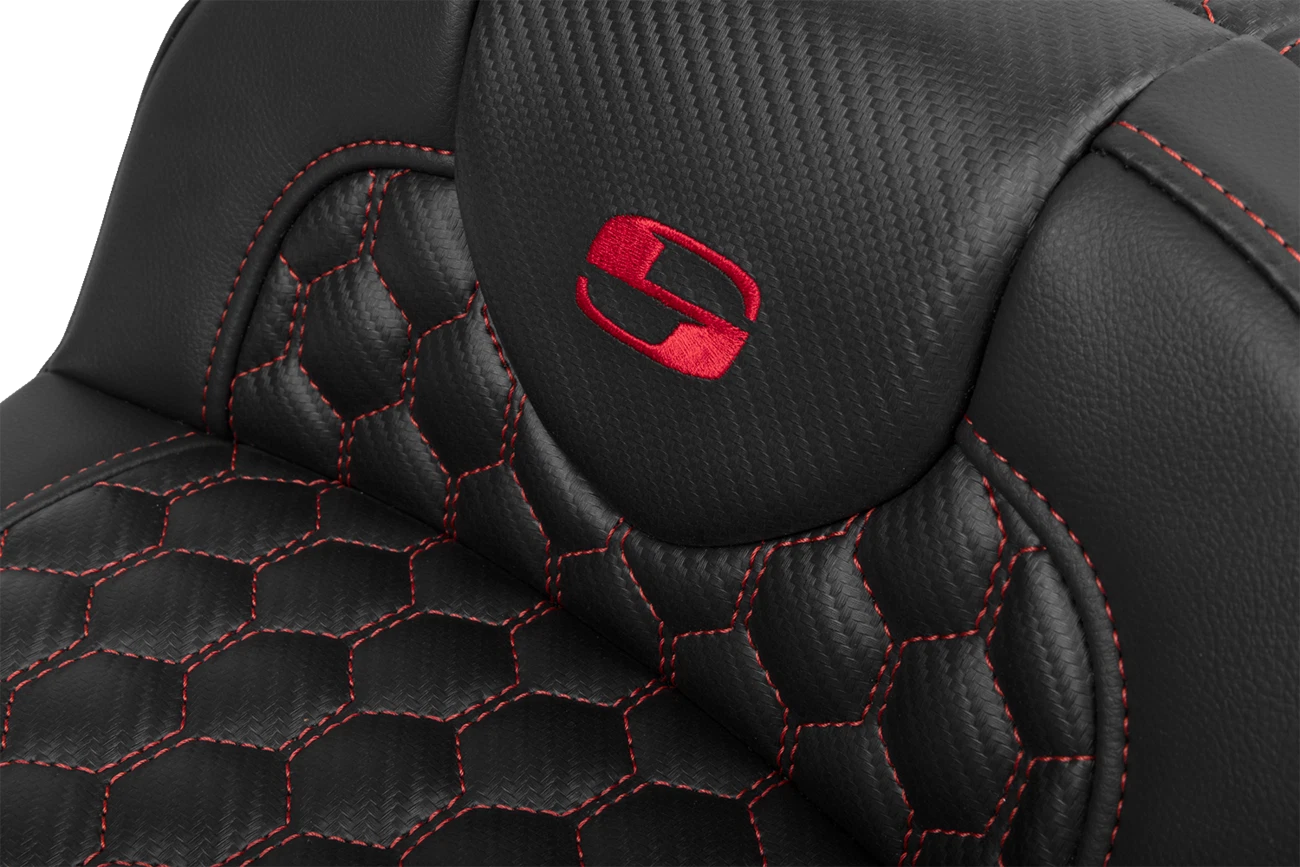 SADDLEMEN Roadsofa Extended Reach Seat for Motorcycle (with Backrest)