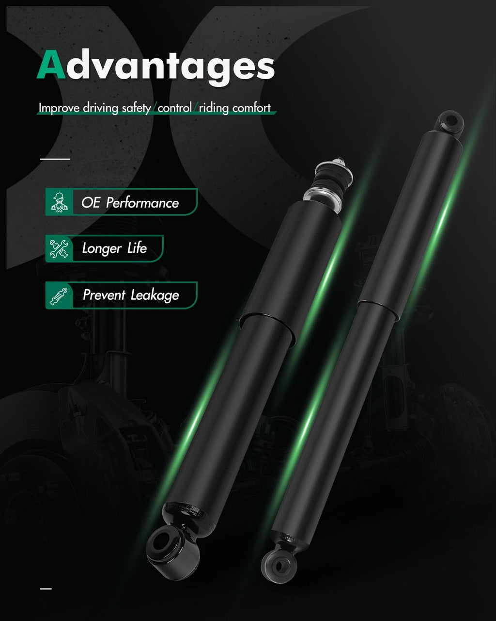 Set of 4 Front and Rear Shocks Struts for Ford Ranger, Mazda B3000, B4000 (1990–1997)