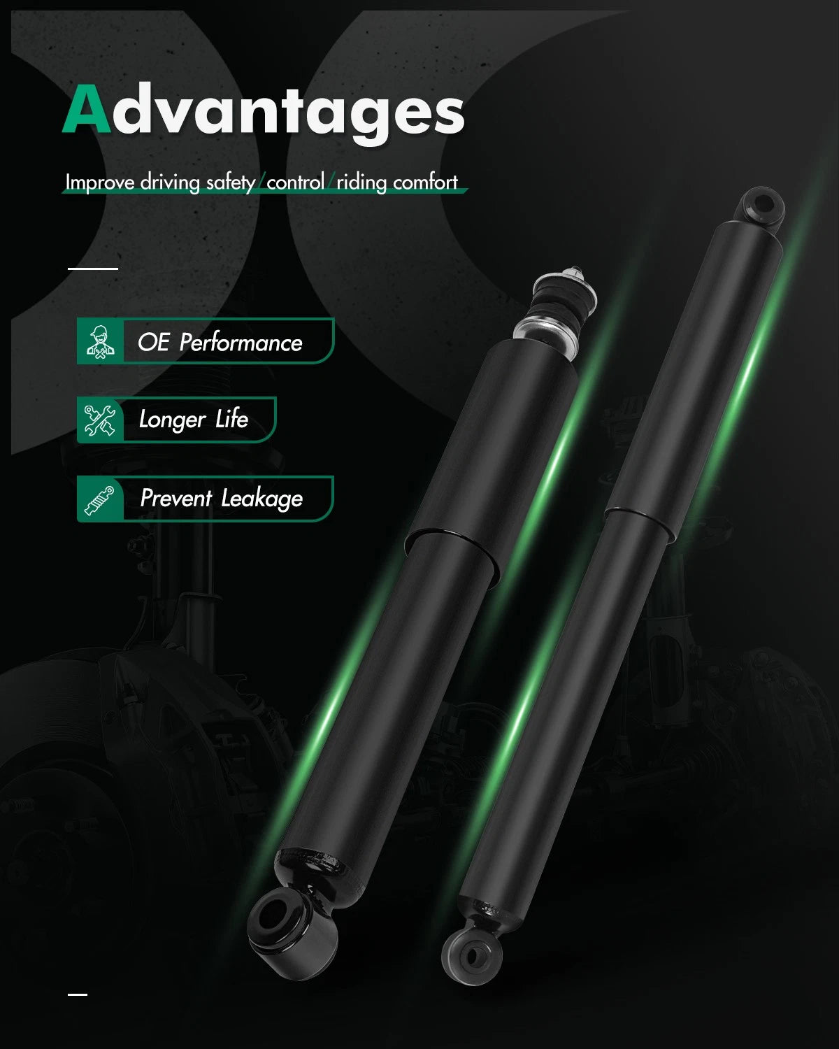 Set of 4 Front and Rear Shocks Struts for Ford Ranger, Mazda B3000, B4000 (1990–1997)