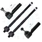 Set of 4 Front Inner Outer Tie Rod Links for Jeep Grand Cherokee (2005–2010)