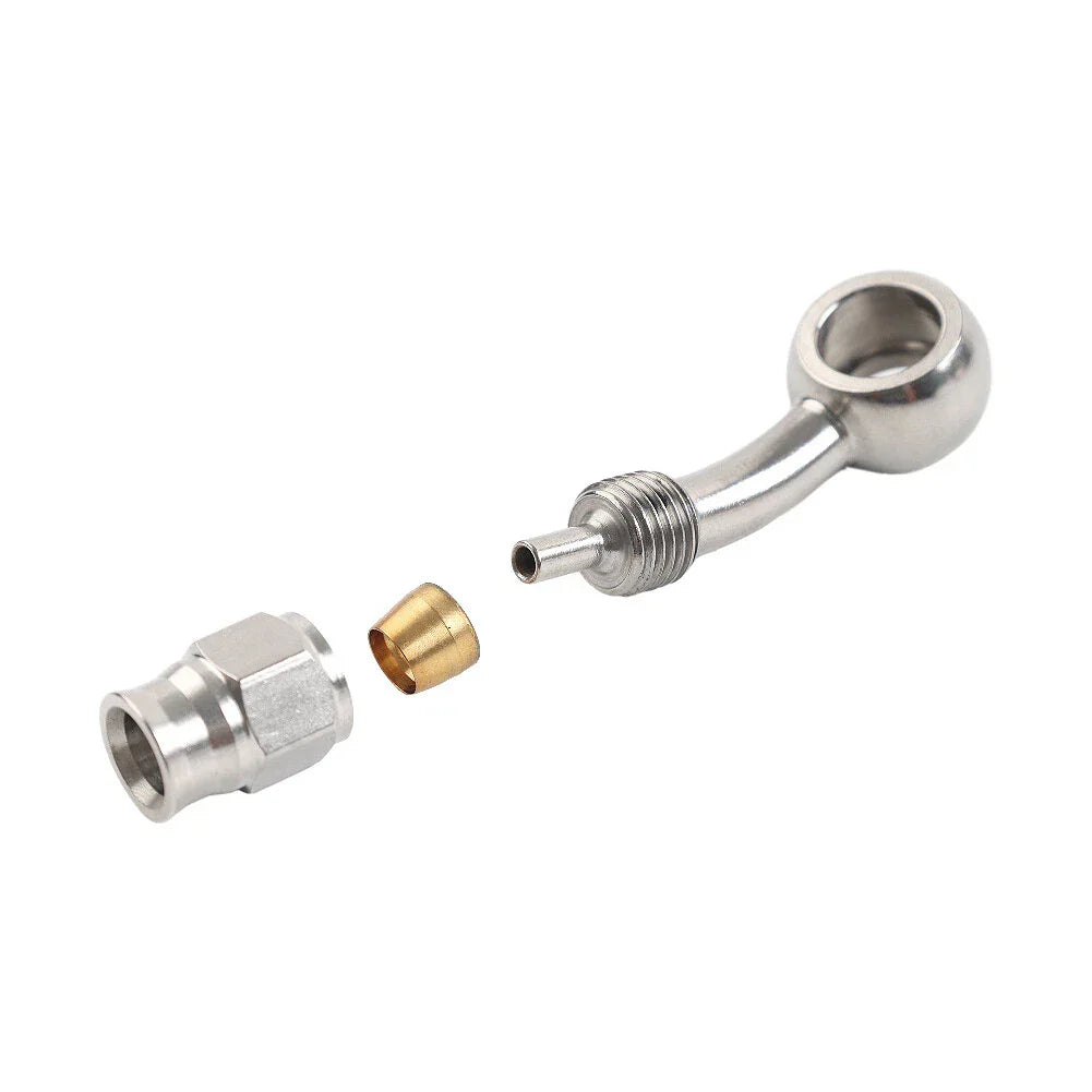 10.2mm Stainless Steel AN-3 28������ Eye Banjo Hose Ends for Motorcycle