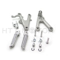 Front Rider Foot Rest Pegs Brackets for Yamaha R6 (2003–2010) Silver