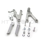 Front Rider Foot Rest Pegs Brackets for Yamaha R6 (2003–2010) Silver