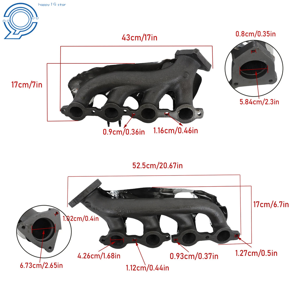 2X Exhaust Manifold for Chevy Express Silverado Tahoe GMC 6.0L (1999–2013)
