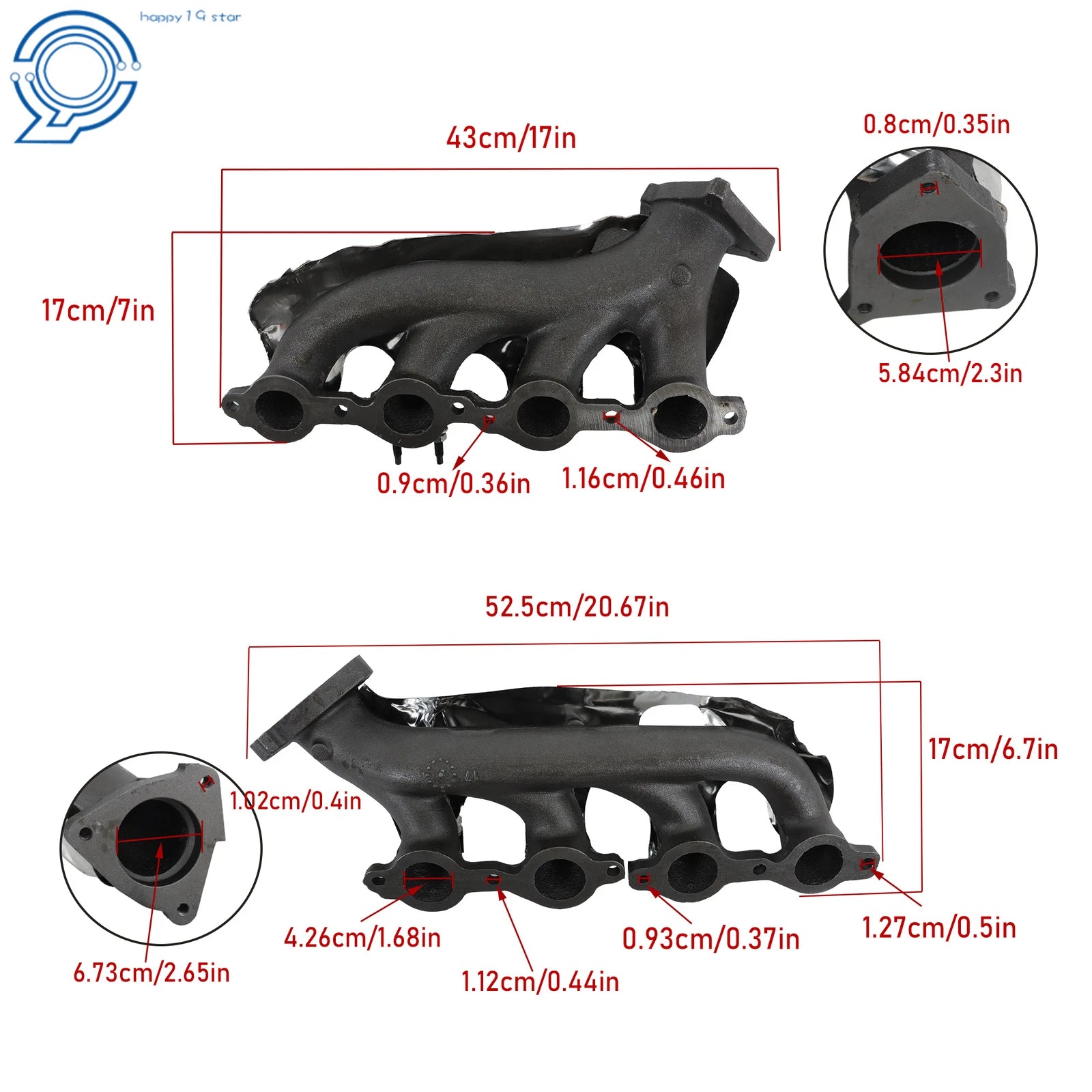 2X Exhaust Manifold for Chevy Express Silverado Tahoe GMC 6.0L (1999–2013)
