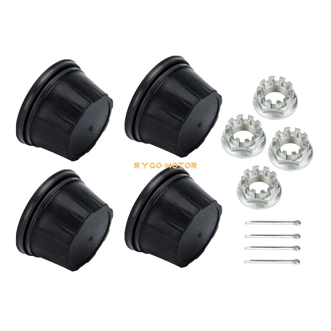 4X Wheel Center Cap with Nut Kit for Honda Rancher Foreman Rubicon (2000–2023) 44732-HC4-000