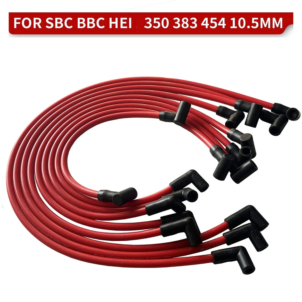 9PCS Spark Plug Wires Set for Chevy SBC BBC 350 383 454 (HEI)