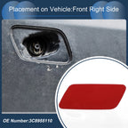 Front Right Washer Nozzle Cover Cap for Volkswagen Passat CC (2008–2012) Red