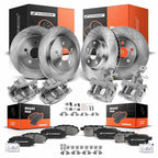 Front and Rear Disc Brake Rotor, Pad and Caliper for Toyota Corolla (2017–2025)