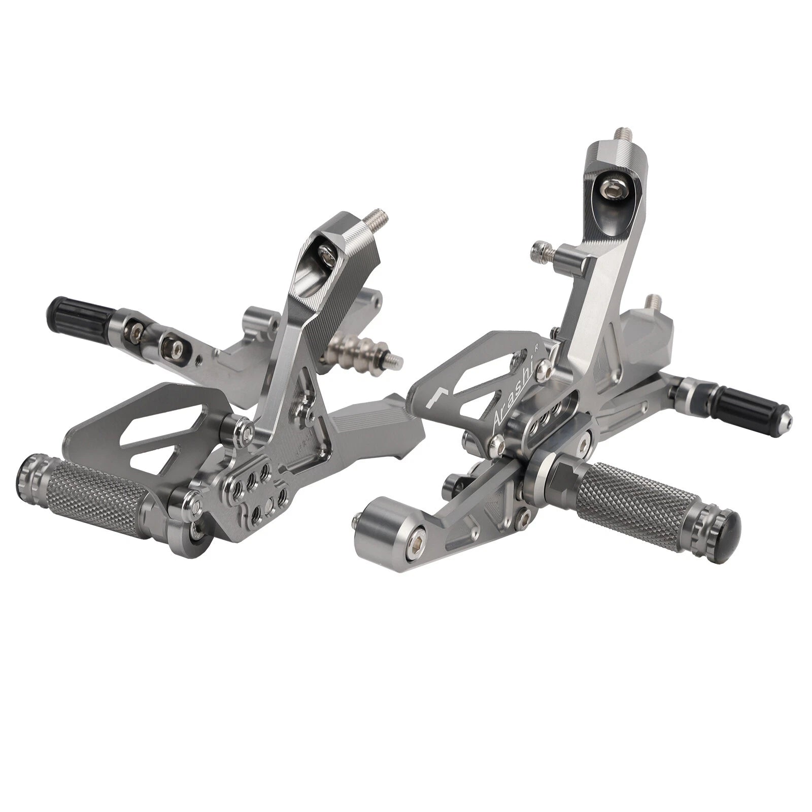 Adjustable Rearset for BMW S1000RR (2019–2024) A9, Aluminum Grey