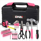 39-Piece Household Toolbox Set for (Pink)