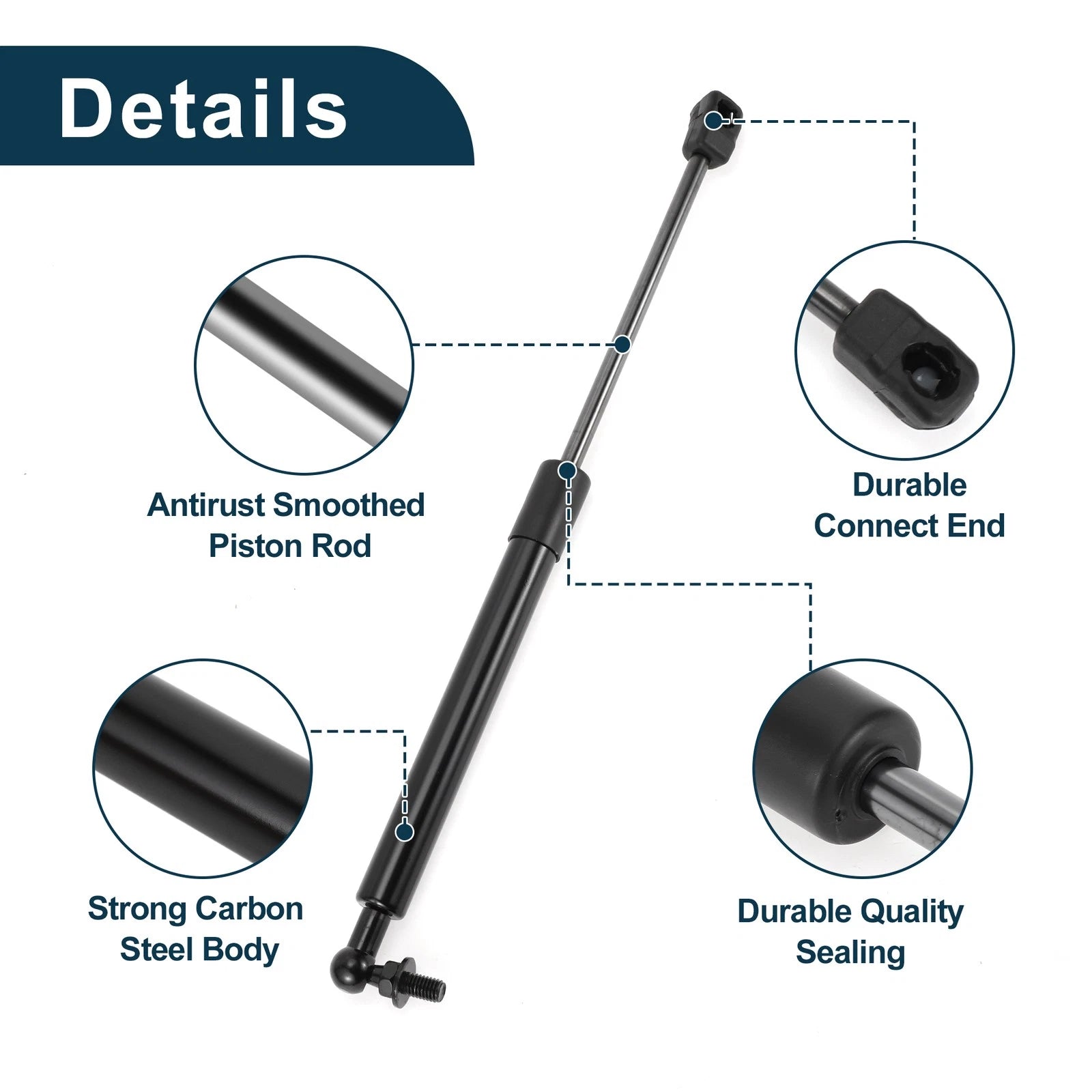 Set of 2 Front Hood Lift Supports Struts Gas Spring for Ford Mustang (2015–2022)