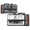 LED DRL Headlights Smoked/Amber for GMC C/K Pickup Suburban Yukon (1994–2000)