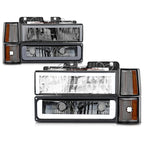 LED DRL Headlights Smoked/Amber for GMC C/K Pickup Suburban Yukon (1994–2000)