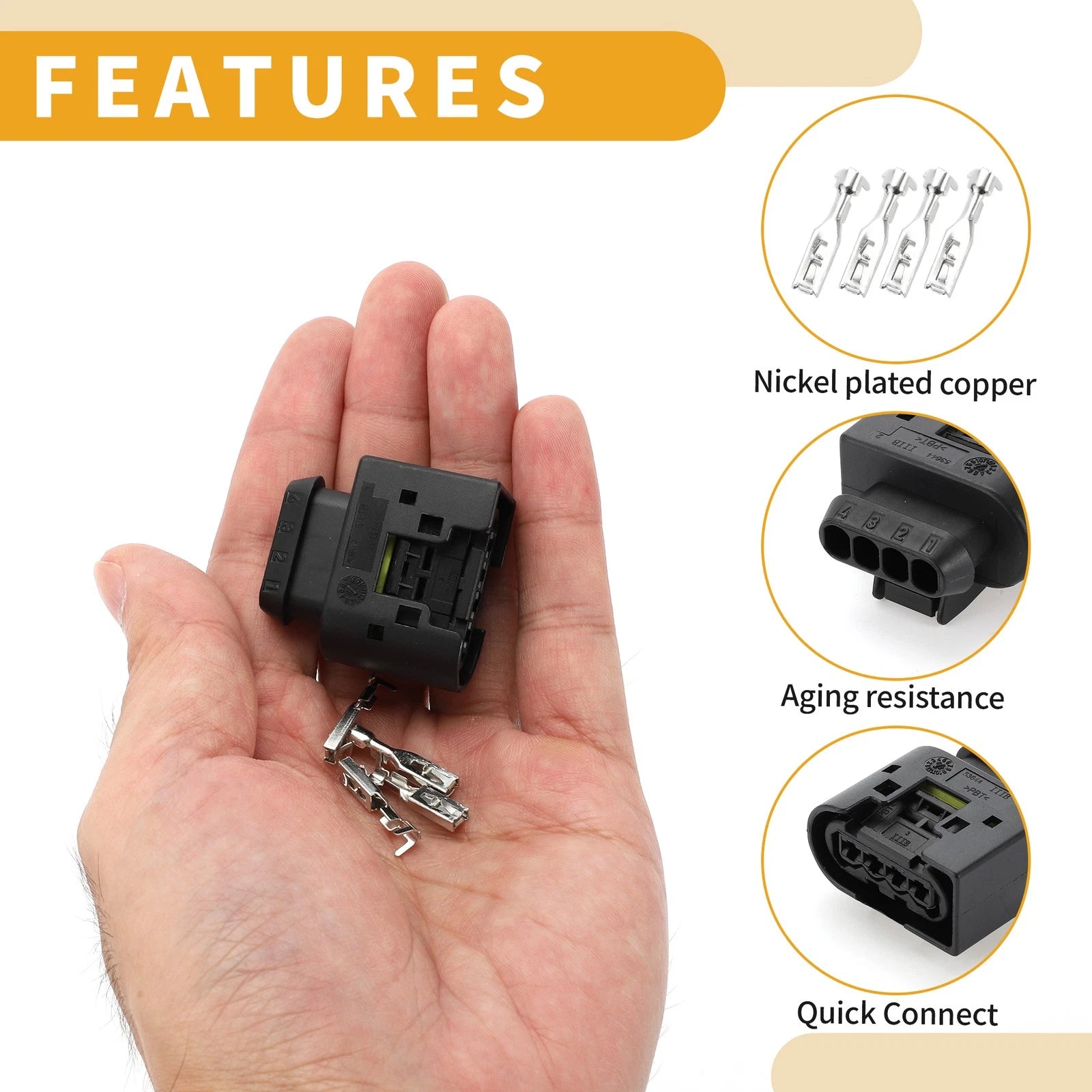 4 Pin Oil Pressure Sensor Connector Plug for BMW 