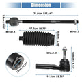 6 Pcs Tie Rod End Links Suspension for Dodge Caravan (2008-2020)