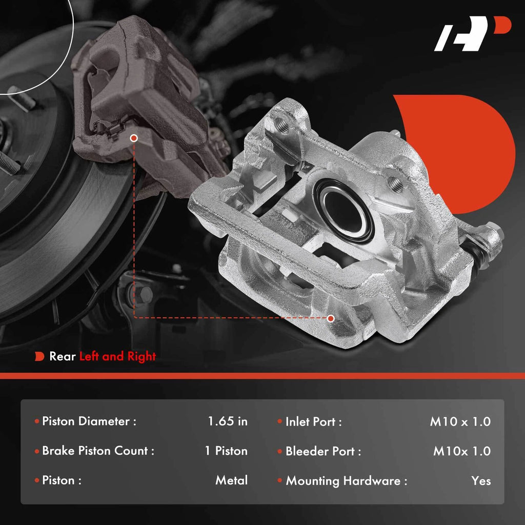 Pair Rear Disc Brake Calipers for Honda Pilot (2009-2015)