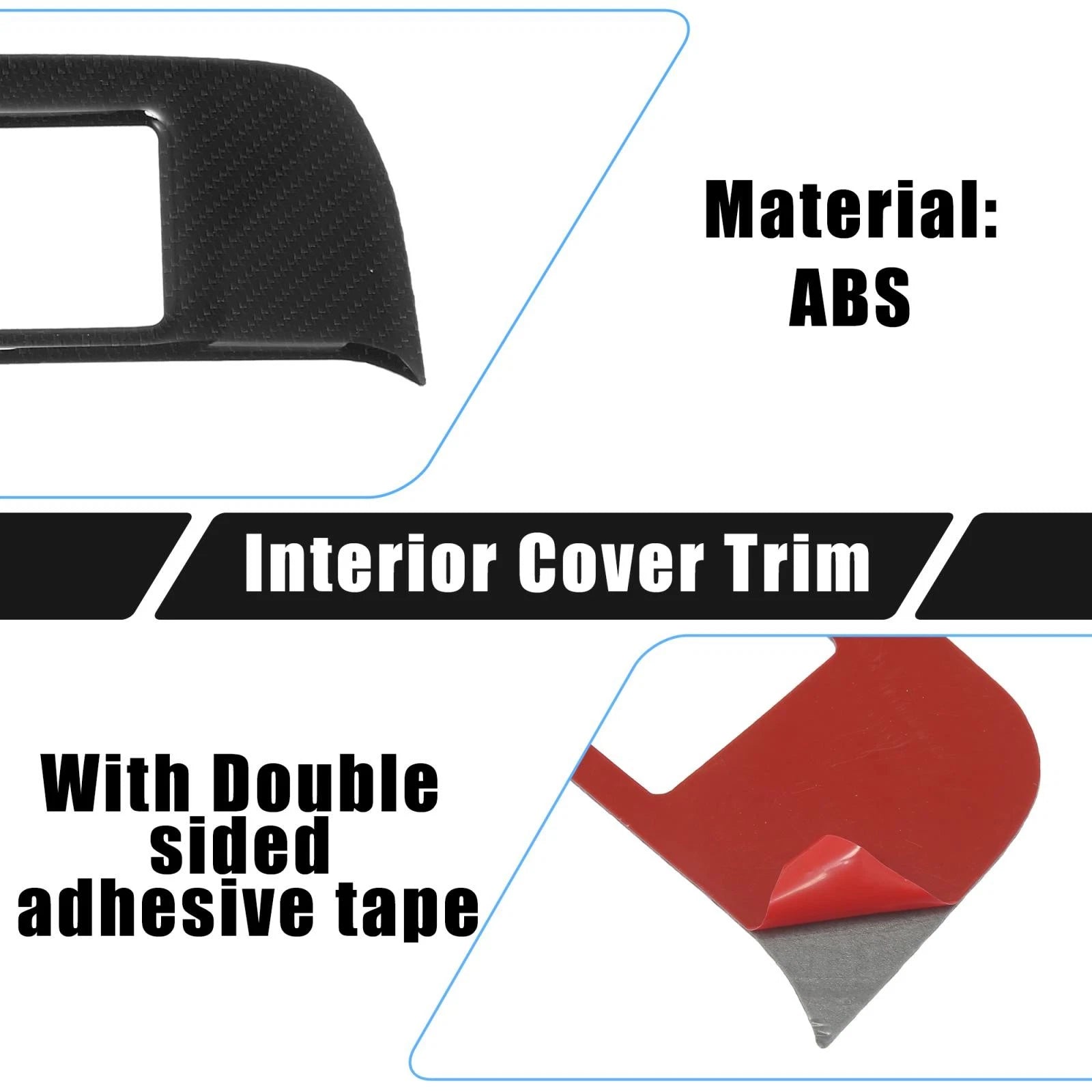 Black Carbon Fiber CD Panel Sticker Trim for Chevrolet Camaro (2010–2015)