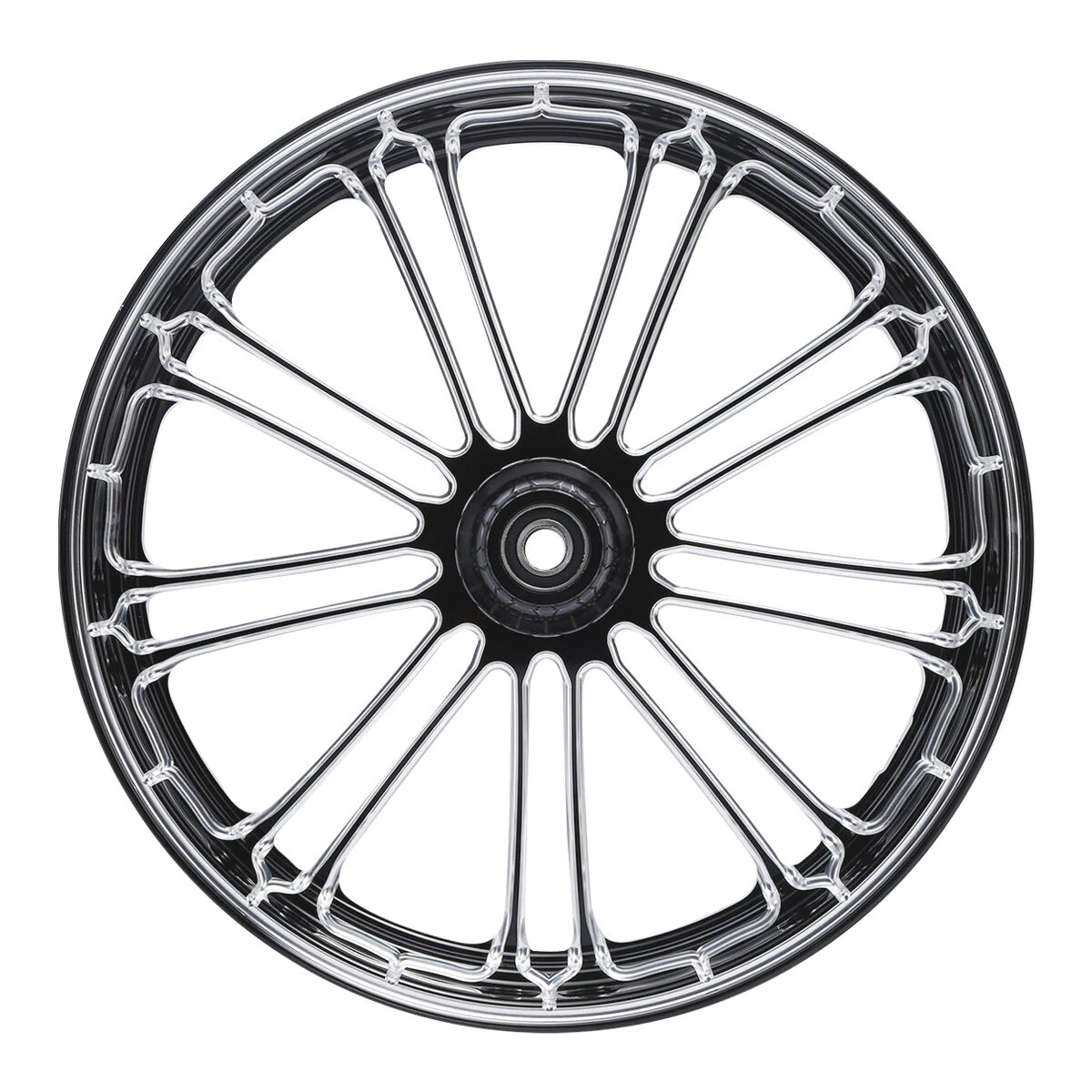 21'' Front & 18'' Rear Wheel Rim Dual Hub & Pulley for Harley Touring (2009–2023)