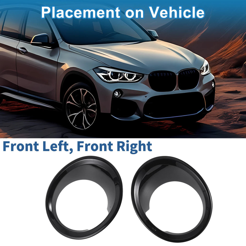 2X Headlight Trim Bezel for BMW X1 F48 (2016–2022)